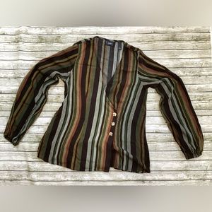 Day trip striped shirt medium
